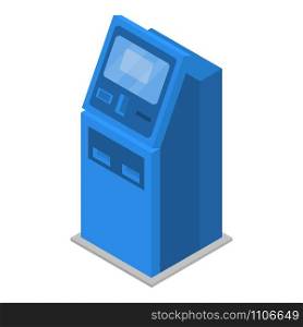 Payment machine icon. Isometric of payment machine vector icon for web design isolated on white background. Payment machine icon, isometric style