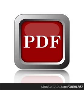 PDF icon. Internet button on white background