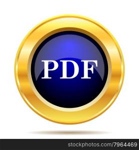 PDF icon. Internet button on white background.