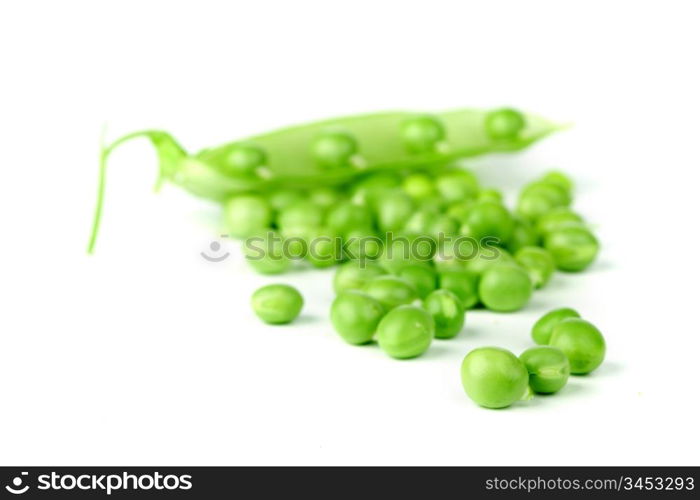 Pea isolated on white close up