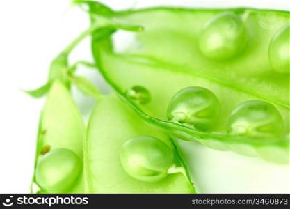 Pea isolated on white close up