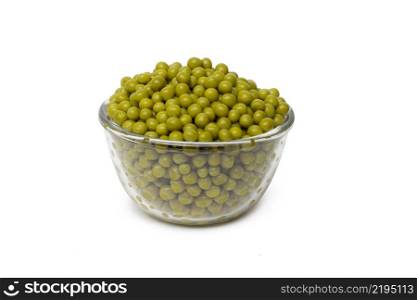 Pea Pod in bowl on a white background. Pea Pod in bowl