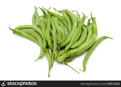 pea pods isolated on white background