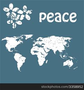 Peace card concept. vector illustration