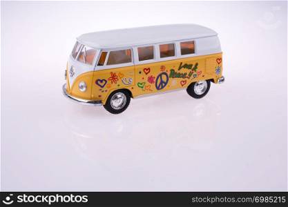 Peace van on a white background