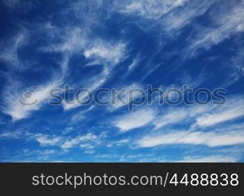 Peaceful blue sky and white clouds