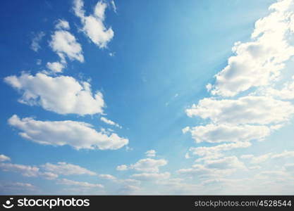 Peaceful blue sky and white clouds