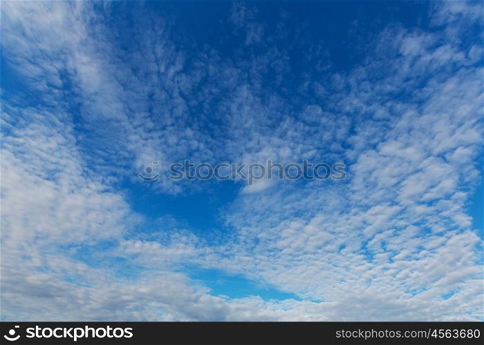 Peaceful blue sky and white clouds