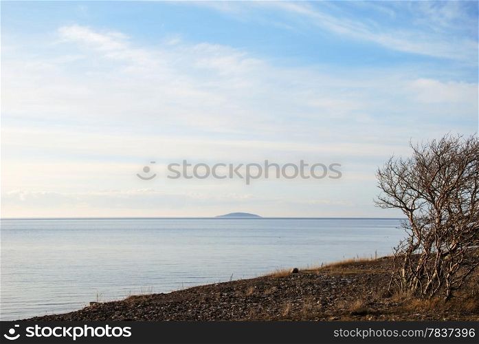 Peaceful coastline at the Baltic sea by the swedish island Oland