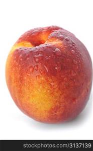 peach close up on white