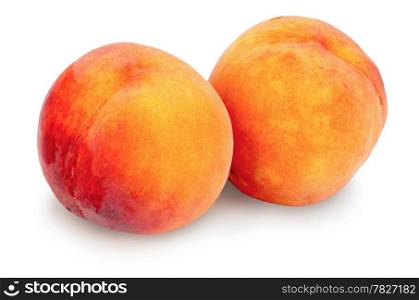 Peach isolated on white