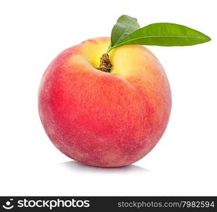 Peach isolated on white background