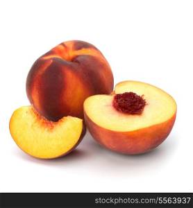 peach isolated on white background close up