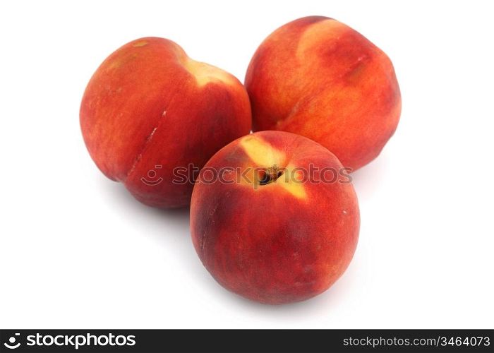 peach pile isolated on white