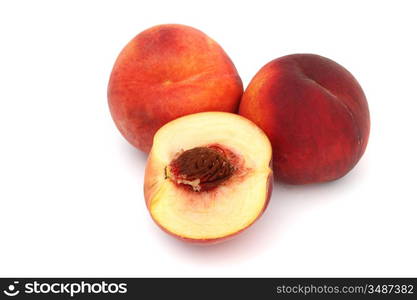 peach pile isolated on white