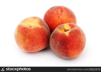 peach pile isolated on white