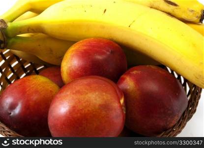 peaches and bananas