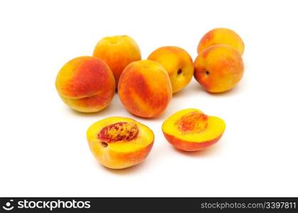 peaches isolated on a white background