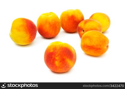 peaches isolated on a white background