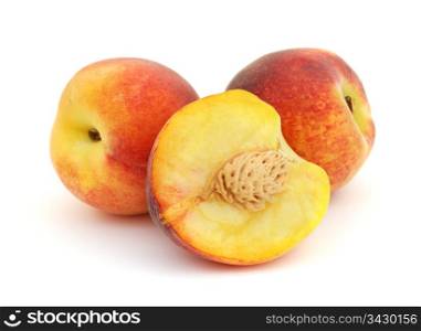 Peaches isolated on white background. Peaches