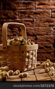 peanuts in basket