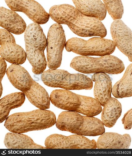 peanuts in shell isolated on white background