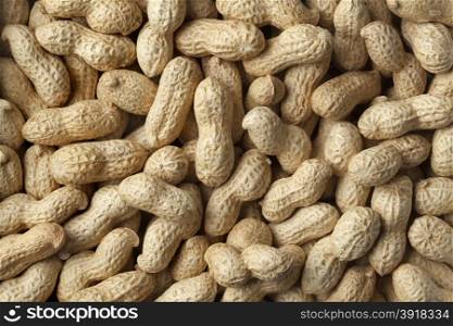 Peanuts in the shell full frame close up