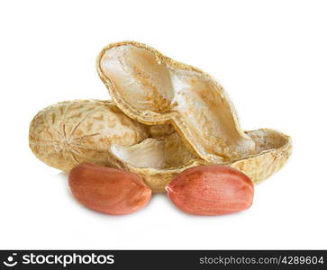 peanuts isolated on white background