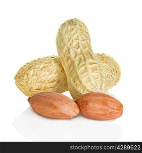 peanuts isolated on white background