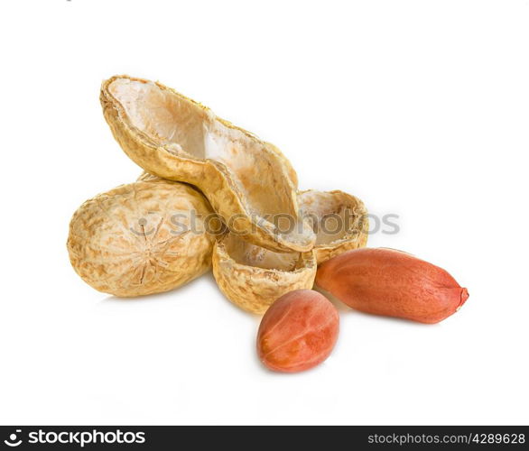 peanuts isolated on white background