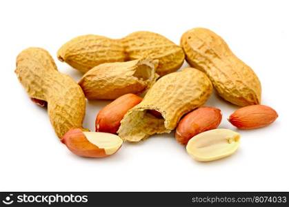 peanuts isolated on white background