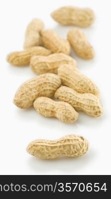 peanuts on gray background isolated