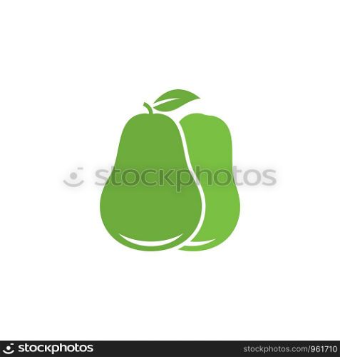 Pear fruit logo vector icon illustration design