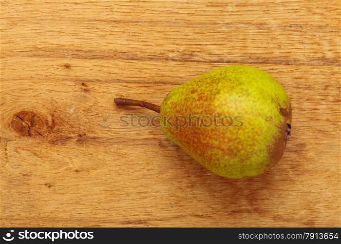 pear fruit on old wooden table background. Healthy food organic nutrition