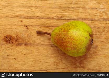 pear fruit on old wooden table background. Healthy food organic nutrition