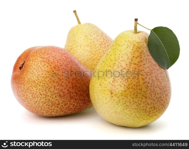 Pear fruits isolated on white background