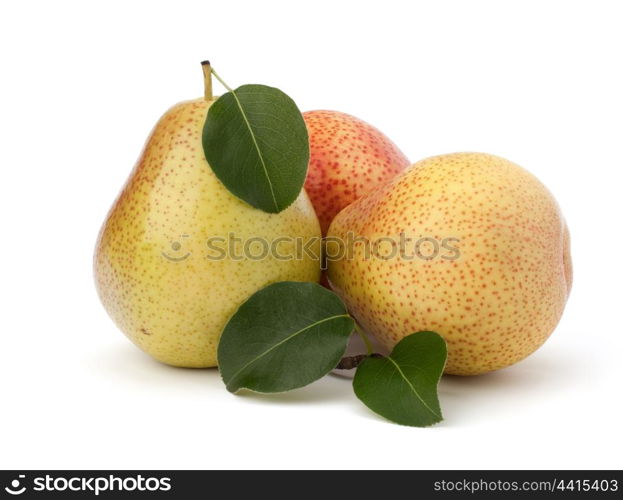 Pear fruits isolated on white background