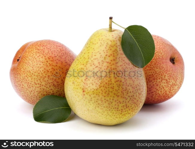 Pear fruits isolated on white background