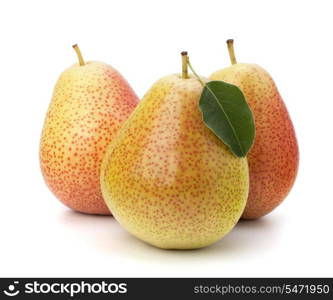 Pear fruits isolated on white background