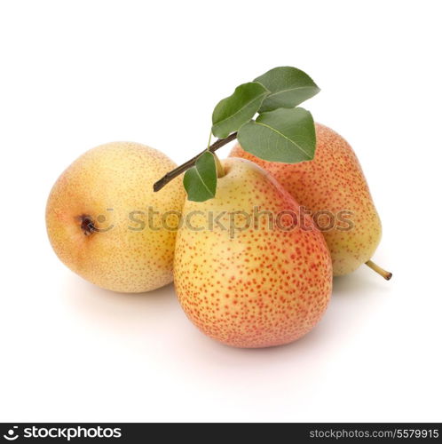 Pear fruits isolated on white background