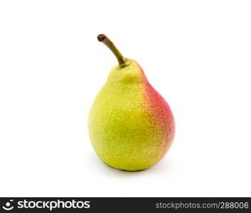 Pear in closeup on a white background