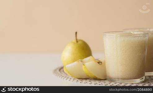 pear smoothie glass arrangement