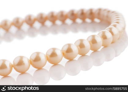 Pearl necklace in fashion and beauty concept