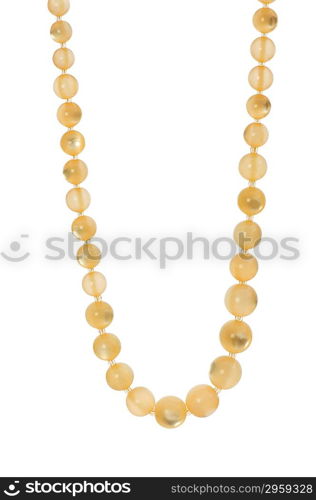 Pearl necklace isolated on the white