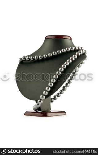 Pearl necklace isolated on white