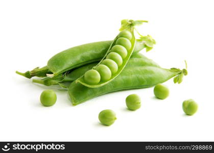 Peas isolated on white