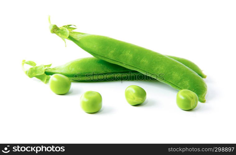 Peas isolated on white