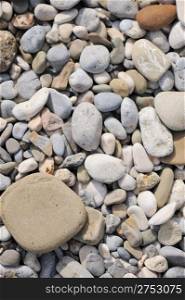 Pebble background. A set of a pebble of the various form and color