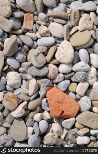 Pebble background. A set of a pebble of the various form and color
