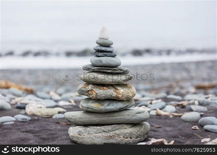 pebble beach and gray spa stones